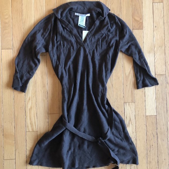 Brand New MAX STUDIO Brown Knit Dress - Picture 8 of 9